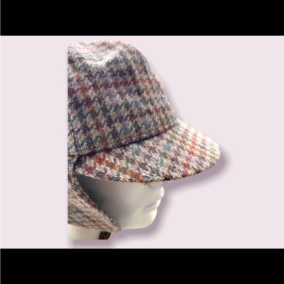 Vintage Hat Wool Plaid Men’s Sherlock Cap - Picture 2 of 9